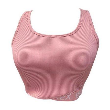 Women Workout Wear Ribbed Sports Bra Pink Yoga For Fitness-Ostar Swimwear recommend