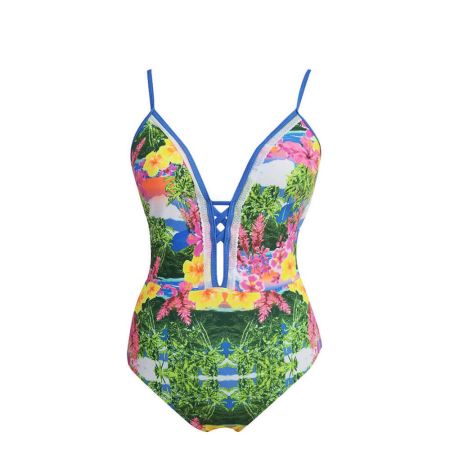 Ladies Competitive Deep V Swimwear With Strappy One Piece Bathing Suit -Ostar Swimwear recommend