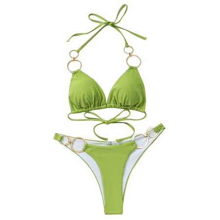 Fashion Biniki Set With Metal Ring For Women Bathing Suit -Ostar Swimwear recommend