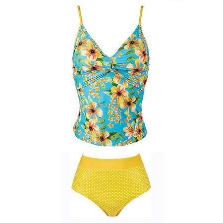 Womens Bright Colored Tankinis With High Waisted Short -Ostar Swimwear recommend