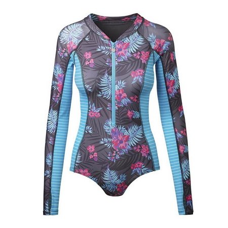 Womens Plus Size One Piece Rash Guard Swimsuit With Zipper And Padded -Ostar Swimwear recommend