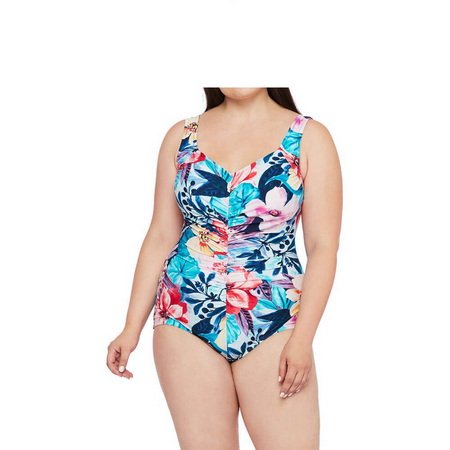 Sexy One Piece Floral Plus Size Bathing Suits For Mom -Ostar Swimwear recommend