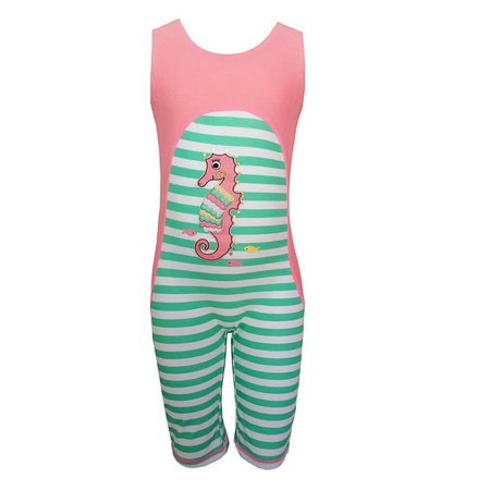 Kids Boyleg Swimming Suit Junior Girls With Seahorse Printing One Piece Swimwear -Ostar Swimwear recommend