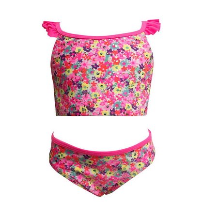 Flowers Allover Printing Bikini Set For Toddler Girl Bathing Suit -Ostar Swimwear recommend