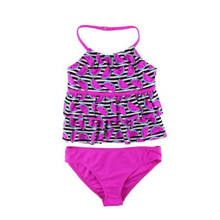 Girls Frill Design Tankini Set With Ruffle Swimsuit -Ostar Swimwear recommend