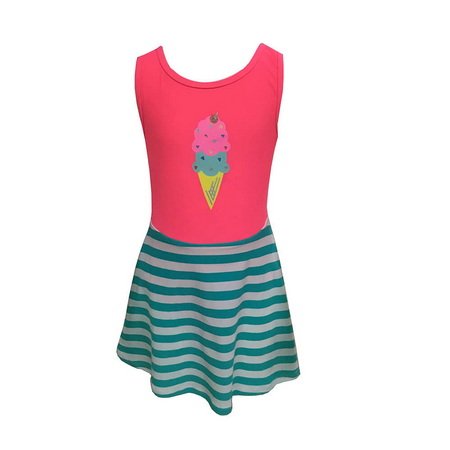 Ice Cream Printing Girl Tankinis Sleeveless Dess Swimwear -Ostar Swimwear recommend