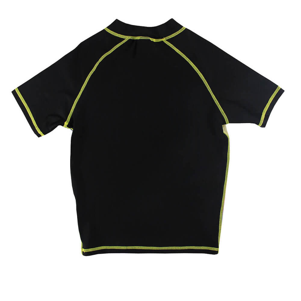 BYRG009-Boys Black Rash Guard