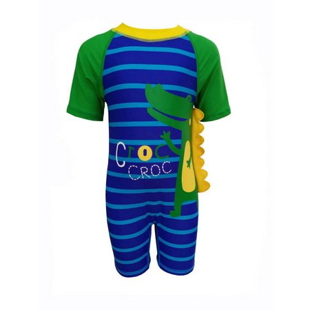 Toddler Boy Llively Crocodile Print One Piece Rash Guard