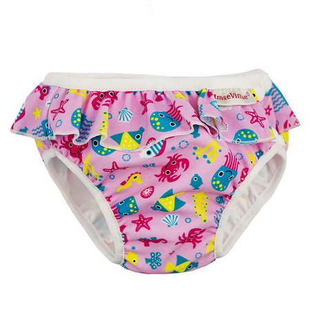 Cute Sea World Baby Girls Swim Diaper With Waist Frill-Ostar Swimwear recommend